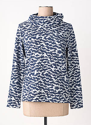 Pull coupe droite manches longues bleu OLSEN femme