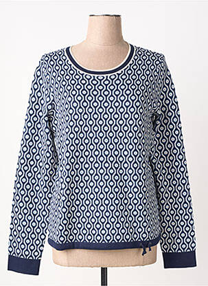 Pull coupe droite manches longues bleu OLSEN femme