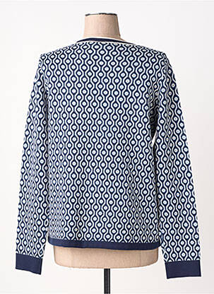 Pull coupe droite manches longues bleu OLSEN femme