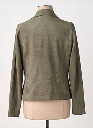 Veste casual tissage suedine vert OLSEN femme