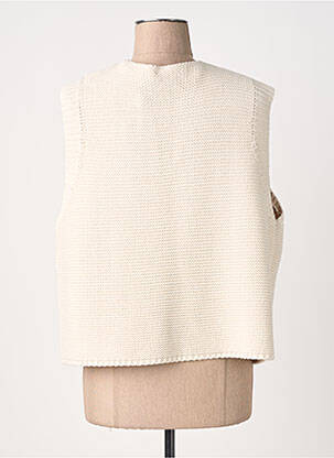 Gilet manches courtes coupe droite beige OLSEN femme