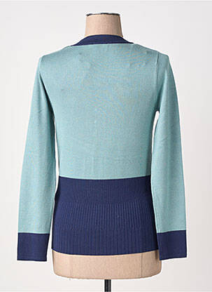 Pull coupe cintrée manches longues bleu MARBLE femme