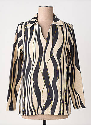 Pull coupe droite manches longues beige GREGORY PAT femme