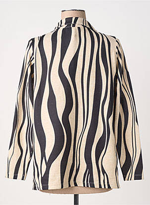 Pull coupe droite manches longues beige GREGORY PAT femme