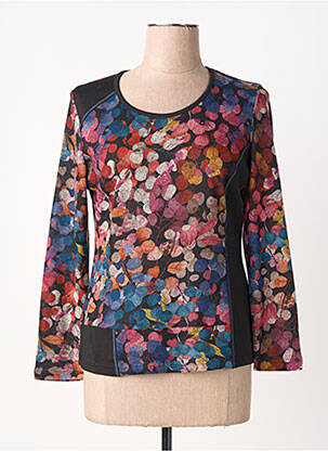 Pull coupe cintrée manches longues noir GUY DUBOUIS femme