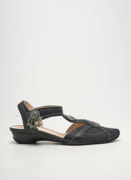 Sandales/nu pieds tissage satiné talon plat jusqu'à 3cm noir MAM'ZELLE femme
