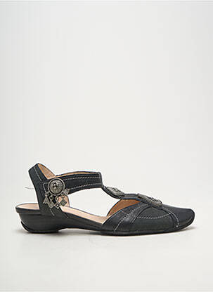 Sandales/nu pieds tissage satiné talon plat jusqu'à 3cm noir MAM'ZELLE femme