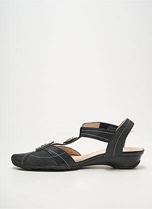 Sandales/nu pieds tissage satiné talon plat jusqu'à 3cm noir MAM'ZELLE femme