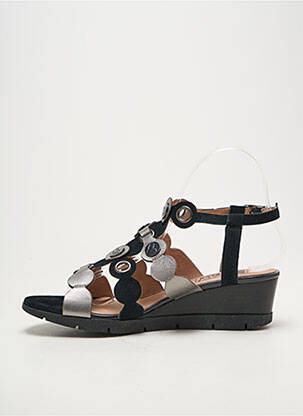 Sandales/nu pieds tissage satiné talon de 4 à 6cm noir MAM'ZELLE femme