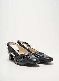 Escarpins tissage satiné talon de 4 à 6cm noir OMBELLE femme