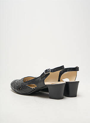 Escarpins tissage satiné talon de 4 à 6cm noir OMBELLE femme