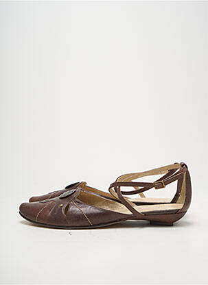 Sandales/nu pieds chiquet talon plat jusqu'à 3cm marron ARMARO femme