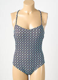 Maillot de bain 1 pièce imprimé fantaisie haut soutien-gorge moulé bleu GENIUS femme