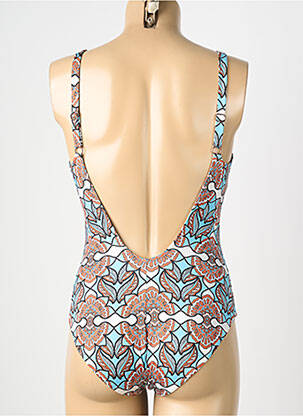 Maillot de bain 1 pièce imprimé fantaisie haut soutien-gorge moulé bleu GENIUS femme