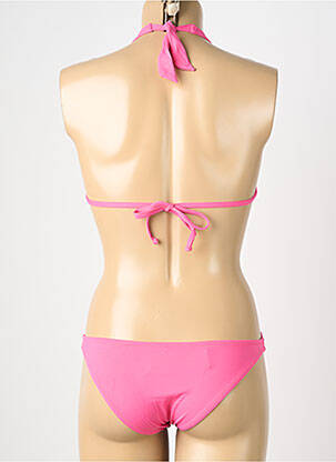 Maillot de bain 1 pièce stretch rose clair GENIUS femme