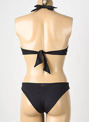 Maillot de bain 1 pièce stretch noir GENIUS femme