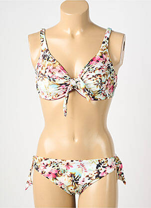 Maillot de bain 2 pièces stretch haut soutien-gorge emboitant vert GENIUS femme