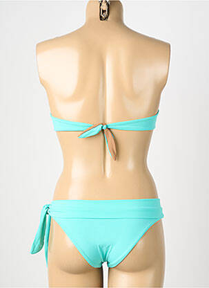 Maillot de bain 2 pièces stretch haut bandeau bleu GENIUS femme