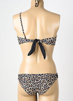 Maillot de bain 2 pièces stretch haut soutien-gorge moulé noir GENIUS femme