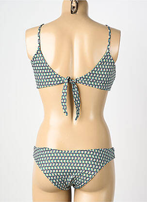 Maillot de bain 2 pièces stretch haut soutien-gorge moulé vert GENIUS femme