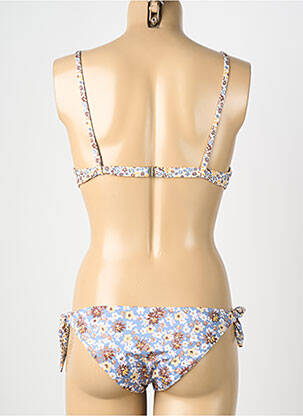 Maillot de bain 2 pièces stretch haut soutien-gorge moulé bleu GENIUS femme