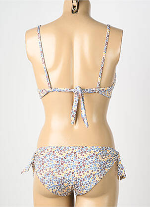 Maillot de bain 2 pièces stretch haut soutien-gorge push-up jaune GENIUS femme