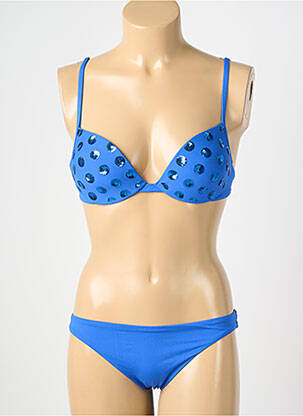 Maillot de bain 2 pièces haut soutien-gorge moulé haut soutien-gorge moulé bleu GENIUS femme