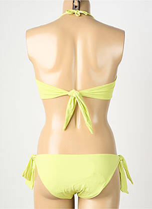 Maillot de bain 2 pièces stretch haut bandeau vert GENIUS femme