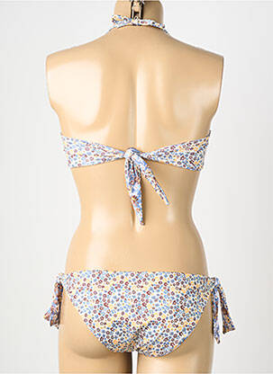 Maillot de bain 2 pièces stretch haut bandeau blanc GENIUS femme