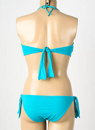 Maillot de bain 2 pièces stretch haut bandeau bleu GENIUS femme