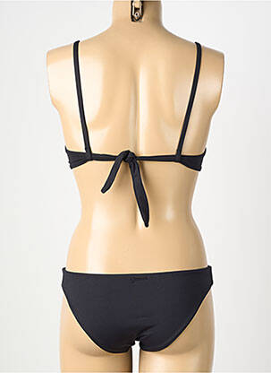 Maillot de bain 2 pièces stretch haut soutien-gorge moulé noir GENIUS femme