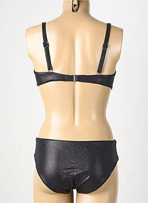 Maillot de bain 2 pièces stretch haut soutien-gorge emboitant noir GENIUS femme