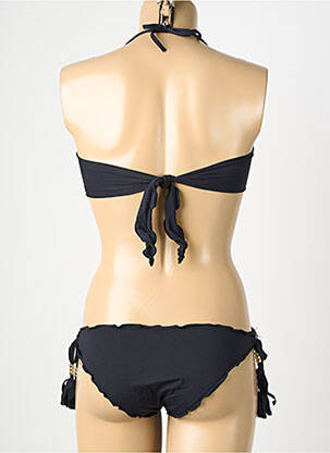 Maillot de bain 2 pièces stretch haut bandeau noir GENIUS femme