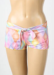 Bas de maillot de bain imprimé fantaisie short rose GENIUS femme