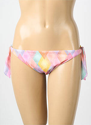 Bas de maillot de bain imprimé fantaisie bikini rose GENIUS femme