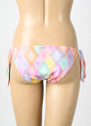 Bas de maillot de bain imprimé fantaisie bikini rose GENIUS femme