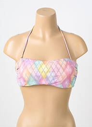 Haut de maillot de bain stretch haut bandeau rose GENIUS femme