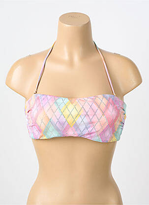 Haut de maillot de bain stretch haut bandeau rose GENIUS femme
