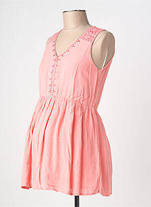 Tunique maternité col v rose SERAPHINE femme