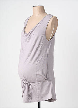 Tunique maternité tissage jersey gris DE MOIS EN MOI femme