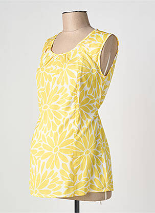 Tunique maternité tissage popeline jaune POMKIN femme