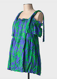 Chemisier maternité col carré vert PIETRO BRUNELLI femme
