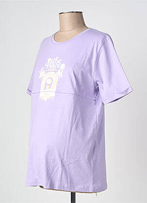 T-shirt / top maternité coupe cintrée violet YOU & MILK femme