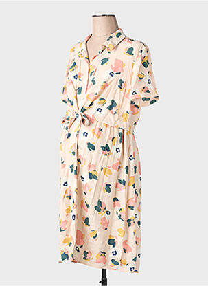 Robe maternité manches courtes rose SERAPHINE femme
