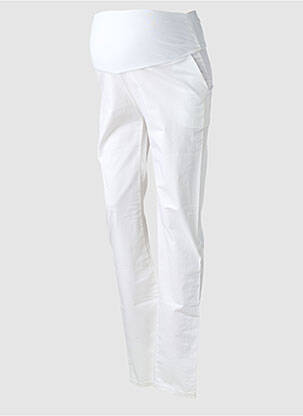 Pantalon maternité tissage popeline blanc BALLOON femme
