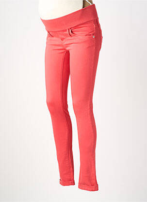 Pantalon maternité tissage popeline rouge PIETRO BRUNELLI femme