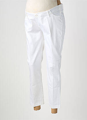 Pantalon maternité tissage popeline blanc SERAPHINE femme