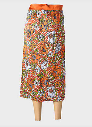 Jupe maternité imprimé fleurs orange POMKIN femme