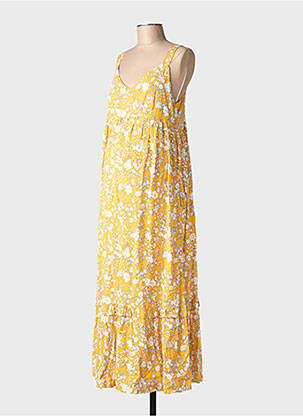Robe maternité col v jaune BALLOON femme