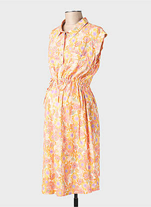 Robe maternité manches courtes orange POMKIN femme